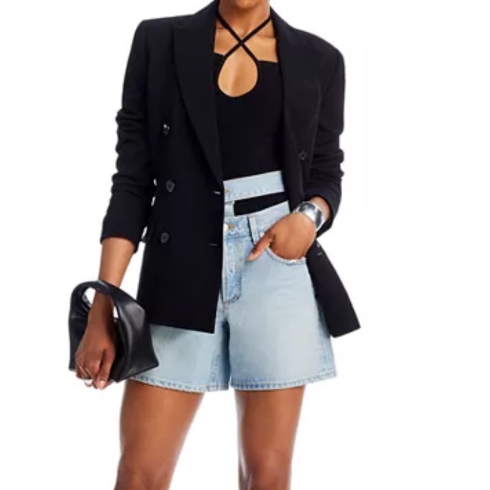 Agolde Broken Waistband High Rise Denim Shorts 24/25